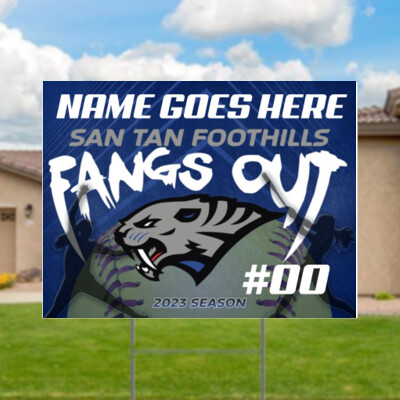 Personalized Softball Yard Sign with H-Stake Thumbnail