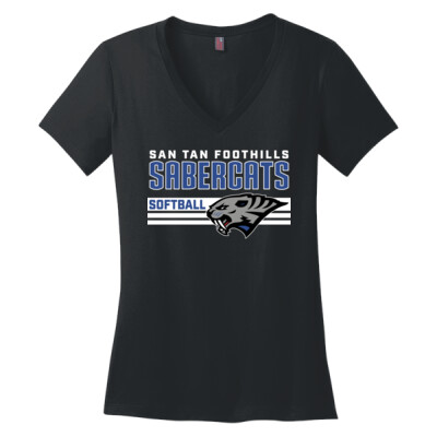 Sabercats Softball Ladies V-neck  Thumbnail