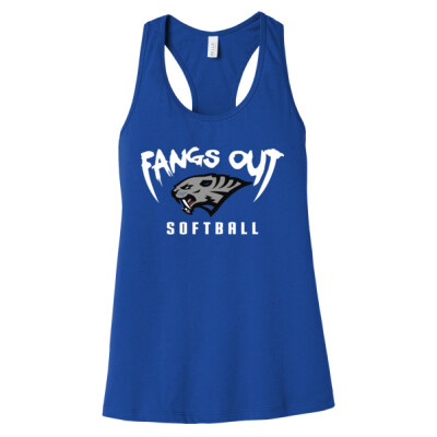 Fangs Out Softball Flowy Tank  Thumbnail